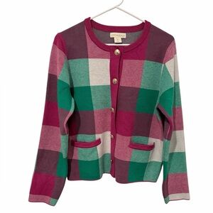Cynthia Rowley Spring cardigan in pink and green. nwot
